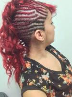 Braided fohawk for black hair at Something Special Styling Salon in Irving, TX.